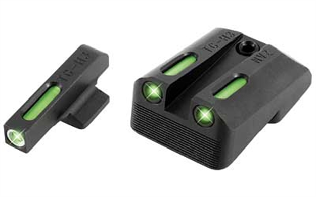 Picture of Truglo Tfx Tritium/Fiber-Optic Day/Night Handgun Sights, Green, Novak Lomnt Cut .260 FR /.500 Rear (1911 3 Off & 4.25 Cmdr) TG13NV3A
