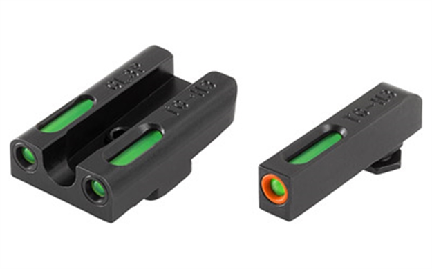 Picture of  Truglo Tg13gl3pc Tfx Pro  Black | Green Tritium & Fiber Optic Orange Outline Front Sight Green Tritium & Fiber Optic Rear Sight 788130022535