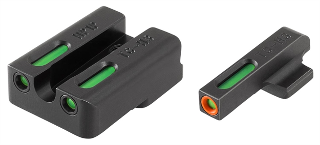 Picture of  Truglo Tg13hp1pc Tfx Pro  Black | Green Tritium & Fiber Optic Orange Outline Front Sight Green Tritium & Fiber Optic Rear Sight