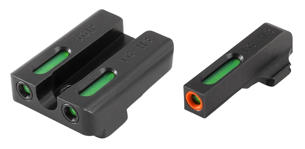 Picture of  Truglo Tg13sg2pc Tfx Pro  Black | Green Tritium & Fiber Optic Orange Outline Front Sight Green Tritium & Fiber Optic Rear Sight 788130022849