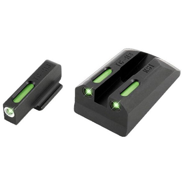 Picture of  Truglo Tg13rs1a Tfx  Black | Green Tritium & Fiber Optic White Outline Front Sight Green Tritium & Fiber Optic Rear Sight