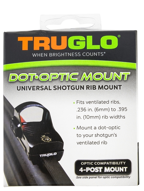 Picture of  Truglo Tgtg8954u1 Universal Shotgun Rib Mounts  Black 4-Post Mounting System