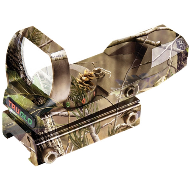 Picture of Truglo Dual Color Reflex Sight, 24X34mm Window, Wide View, Weaver-Style Mount, 5 Moa Retical, Camo