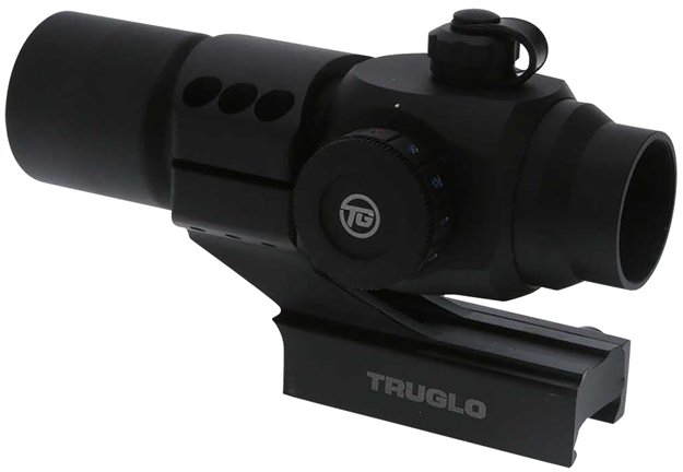 Picture of Truglo Triton Tactical Red Dot Sight, 30Mm, 5 Moa Dot Red/Green/Blue With Pressure Switch, Cantilever Mount, Matte 8230RB