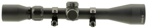 Picture of Truglo Tg-853940B Trushot  Black Anodized 3-9X40mm 1" Tube Duplex Reticle W/Rings TG853940B 788130014493