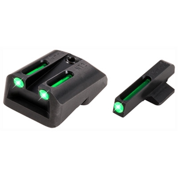 Picture of Truglo Tfo Tritium/Fiber-Optic Day/Night Handgun Sights, Grn/Grn, Novak Lomnt .260 Frnt/.500 Rear (1911 3 Off & 4.25 Cmdr) TG131NT3