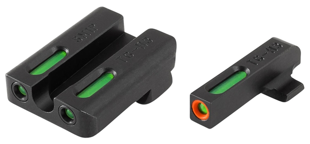 Picture of  Truglo Tg13sm1pc Tfx Pro  Black | Green Tritium & Fiber Optic Orange Outline Front Sight Green Tritium & Fiber Optic Rear Sight