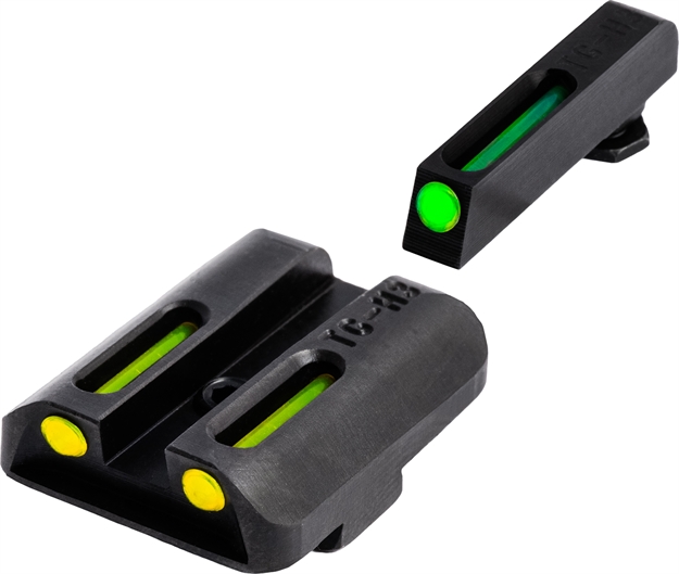 Picture of  Truglo Tg131gt1 Tfo  Green/Tritium/Fiber Optic Front Sight-Green/Tritium/Fiber Optic Rear Sight Glock Glock 17/17L/19