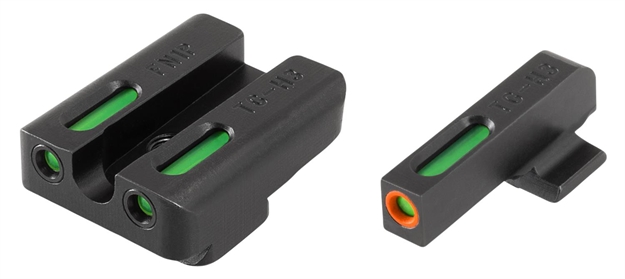 Picture of  Truglo Tg13fn1pc Tfx Pro  Black | Green Tritium & Fiber Optic Orange Outline Front Sight Green Tritium & Fiber Optic Rear Sight 788130022719