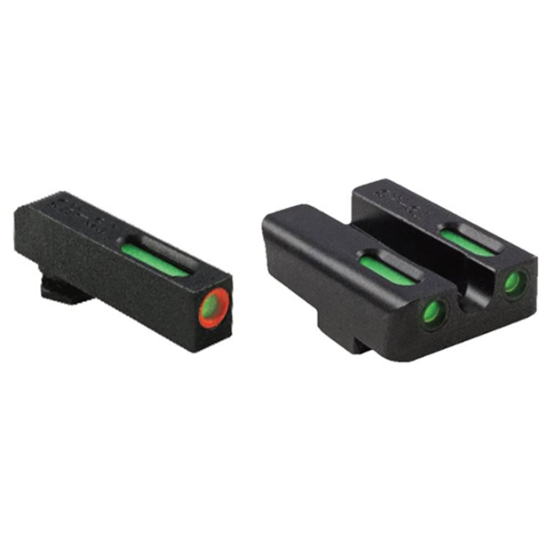 Picture of  Truglo Tg13rs3pc Tfx Pro  Black | Green Tritium & Fiber Optic Orange Outline Front Sight Green Tritium & Fiber Optic Rear Sight