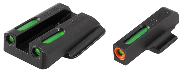 Picture of  Truglo Tg13rs2pc Tfx Pro  Black | Green Tritium & Fiber Optic Orange Outline Front Sight Green Tritium & Fiber Optic Rear Sight
