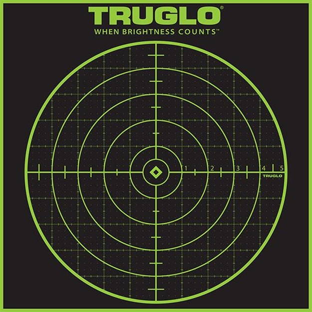 Picture of  Truglo Tg10a12 Tru-See Grid Self-Adhesive Heavy Paper Black/Green 12"X12" Bullseye 12 Pack