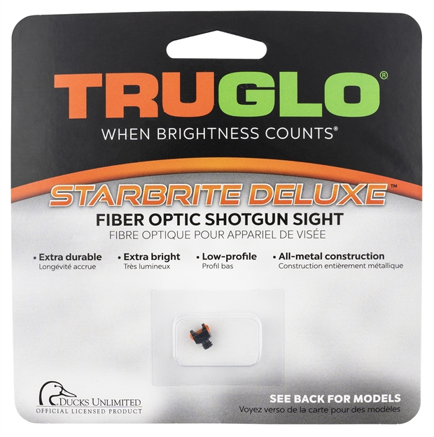 Picture of  Truglo Tg954cr Starbrite Deluxe Bead  Black | Red Fiber Optic Front Sight 5-40" Threads 788130928806