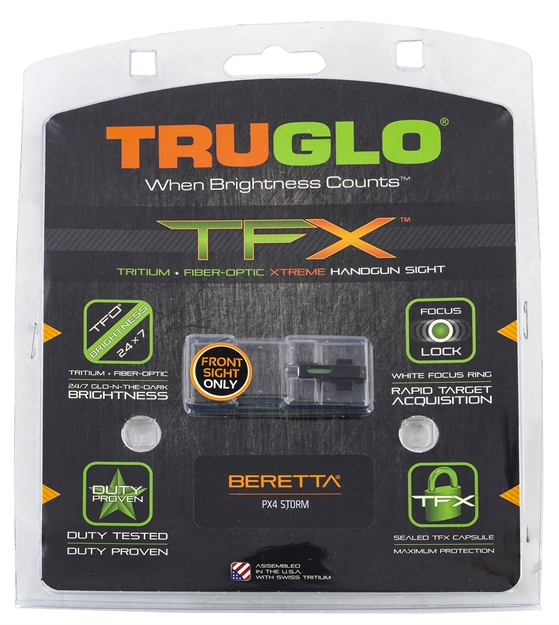 Picture of Truglo Tfx Tritium/Fiber-Optic Day/Night Sights, Green, Beretta Px4 Storm (Excl Compact) Front Only TG13BR1A