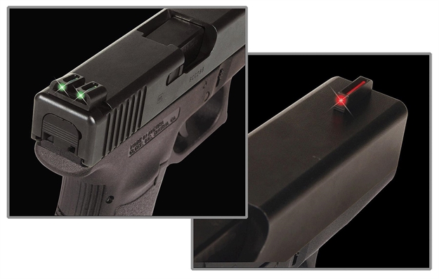 Picture of Truglo Fiber Optic Handgun Sights, Red Front/Green Rear, Glock 17 / 17L,19,22,23,24,26,27,33,34,35,38,39 TG131G1 788130080733