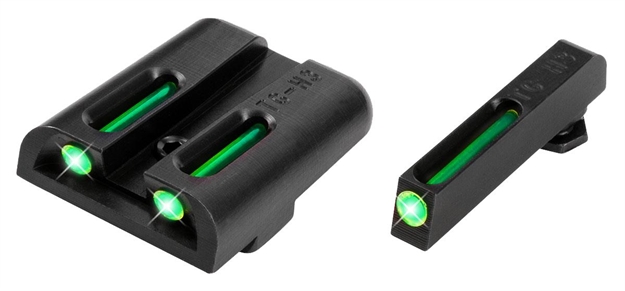 Picture of  Truglo Tg131gt1 Tfo  Green/Tritium/Fiber Optic Front Sight-Green/Tritium/Fiber Optic Rear Sight Glock Glock 17/17L/19 788130080764