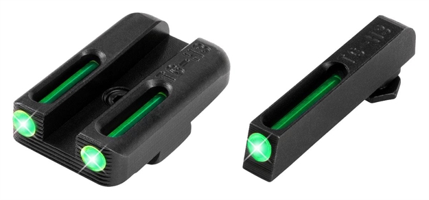 Picture of  Truglo Tg131gt1a Tfo  Green/Tritium/Fiber Optic Front Sight-Green/Tritium/Fiber Optic Rear Sight Glock 42/43 788130019641