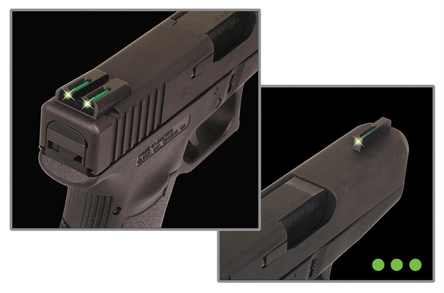 Picture of Truglo Tfo Tritium/Fiber-Optic Day/Night Handgun Sights, Grn/Grn, S&W M&P (Incl Shield & .22, EX .22 Comp),Sd9,Sd40 (Ex VE ) TG131MPT 788130013229