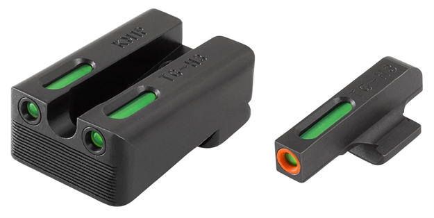 Picture of  Truglo Tg13km1pc Tfx Pro  Black | Green Tritium & Fiber Optic Orange Outline Front Sight Green Tritium & Fiber Optic Rear Sight