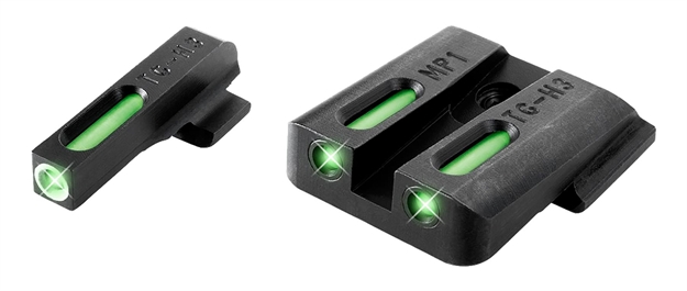 Picture of Truglo Tfx Tritium/Fiber-Optic Day/Night Handgun Sights, Green, S&W M&P (Incl Shield & .22 Mod,Ex .22 Comp),Sd9,Sd40 (Ex VE Mod) TG13MP1A