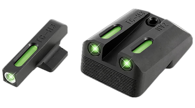 Picture of Truglo Tfx Tritium/Fiber-Optic Day/Night Handgun Sights, Green, Novak Lomnt Cut .260 FR / .450 Rear (1911 5" Gov't .45Acp) TG13NV1A 788130020043