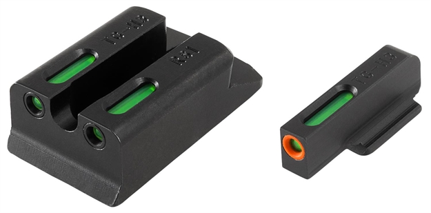 Picture of  Truglo Tg13rs1pc Tfx Pro  Black | Green Tritium & Fiber Optic Orange Outline Front Sight Green Tritium & Fiber Optic Rear Sight 788130022818