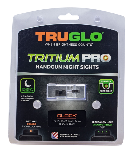 Picture of  Truglo Tg231g1c Tritium Pro  Black | Green Tritium Orange Outline Front Sight Green Tritium Rear Sight 788130026373