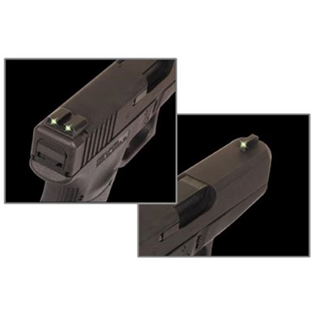 Picture of  Truglo Tg231g2 Tritium  Green Tritium Front & Rear/Black Nitride Fortress Frame, Compatible W/Most Glock Except Mos 45 Acp/10Mm Auto, Front Post/Rear Dovetail Mount 788130101926