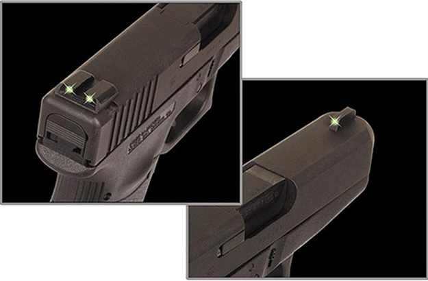 Picture of Truglo Tritium Night Sights, Novak Lomount Cut .260 Front / .450 Rear (1911 5" Government .45Acp)* TG231N1 788130019702