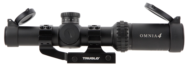 Picture of Truglo Tg-8514Tlr Omnia Tactical Black Anodized 1-4X24mm 30Mm Tube Illuminated Aptr Reticle TG8514TLR 788130024409
