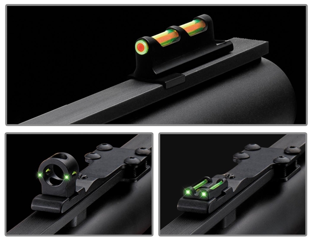 Picture of  Truglo Tg950xd Tru-Bead Turkey Sight Set Shotgun W/Vent Rib Green/Red Fiber Optic Green Fiber Optic Black W/Ghost Ring