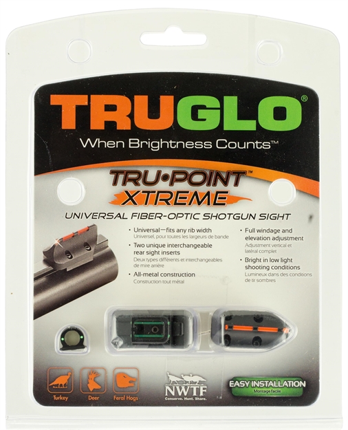 Picture of  Truglo Tg960 Tru-Point Extreme Deer/Turkey Universal Shotgun Red Fiber Optic Green Fiber Optic Black