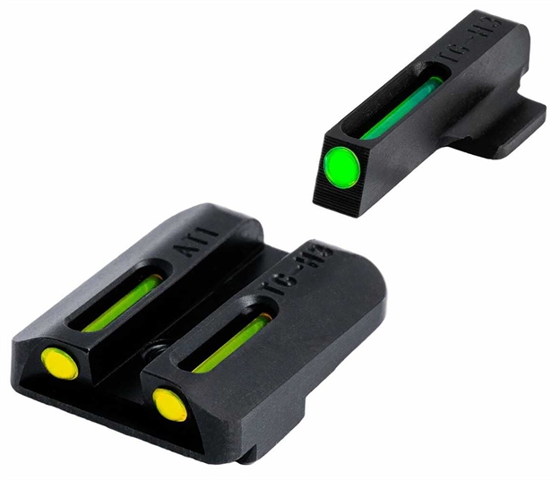 Picture of  Truglo Tgtg131nt1y Tfo  Green/Tritium/Fiber Optic Front Sight-Yellow/Tritium/Fiber Optic Rear Sight 1911 Government 788130019511