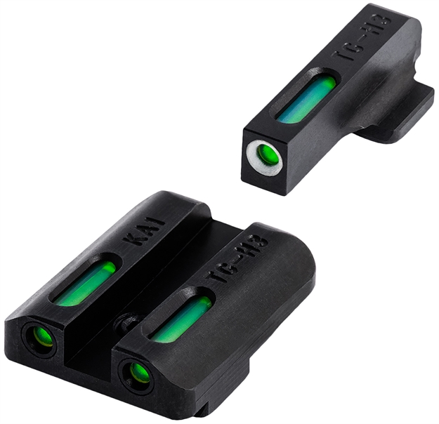 Picture of Truglo Tg13ka1a Tfx  Black | Green Tritium & Fiber Optic White Outline Front Sight Green Tritium & Fiber Optic Rear Sight Kahr Arms TGTG13KA1A 788130021941