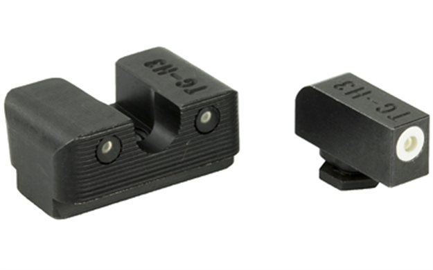 Picture of  Truglo Tg231g1w Tritium Pro  Low, White Outline Tritium Front/Green Tritium Rear/Black Nitride Fortress Frame, Compatible W/Most Glock Except Mos, Front Post/Rear Dovetail Mount 788130023761