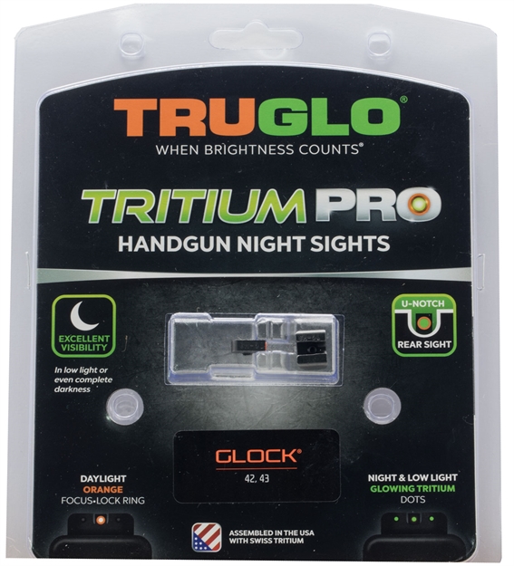 Picture of  Truglo Tg231g1ac Tritium Pro  Black | Green Tritium Orange Outline Front Sight Green Tritium Rear Sight 788130026359