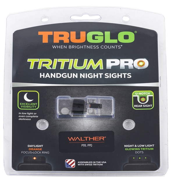 Picture of  Truglo Tgtg231w1c Tritium Pro  Black | Green Tritium Orange Outline Front Sight Green Tritium Rear Sight