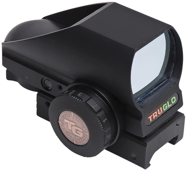 Picture of  Truglo Tg8380b Tru-Brite Dual Color 1X 34Mm Multi-Reticle Dual Illuminated Red/Green 4 Pattern Cr2032 Lithium Black