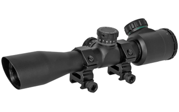 Picture of Truglo Tru-Brite Xtreme Compact Tactical Riflescope, Illuminated Dual Color, 4X32mm, Red/Green Multi-X, Black, 1" Tube, W/Rings TG8504TL 788130014851