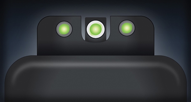 Picture of  Truglo Tg231g2mw Tritium Pro  High, White Outline Tritium Front/ Green Tritium Rear/Black Nitride Fortress Frame, Compatible W/Glock Mos, Front Post/Rear Dovetail Mount 788130023808