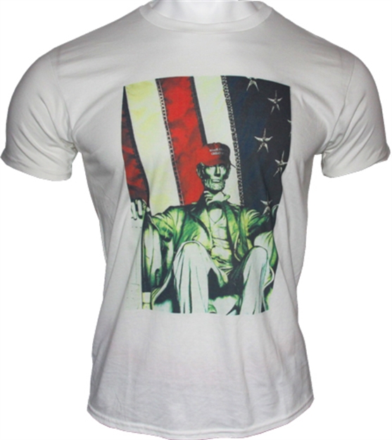 Picture of Trump  Men's T-Shirt  Abe Lincoln Large White