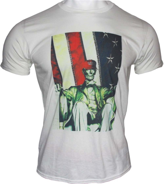 Picture of Trump  Men's T-Shirt  Abe Lincoln X-Large White