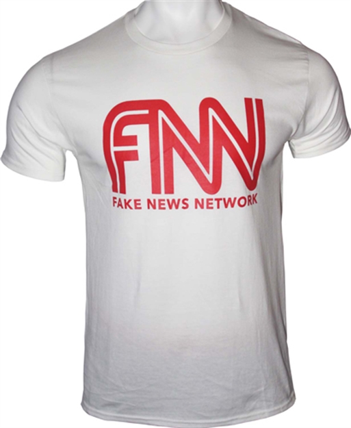 Picture of Trump  Men's T-Shirt  Fake News Network Xx-Large White
