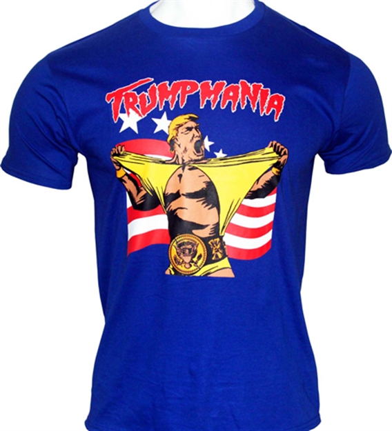 Picture of Trump  Men's T-Shirt Mania X-Large Blue