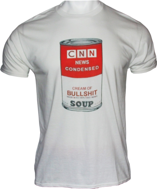 Picture of Trump Men's T-Shirt Cnn News Condensed Soup Large White
