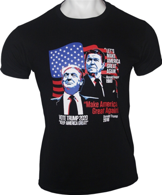 Picture of Trump Men's T-Shirt W/ Reagan Maga Large Black
