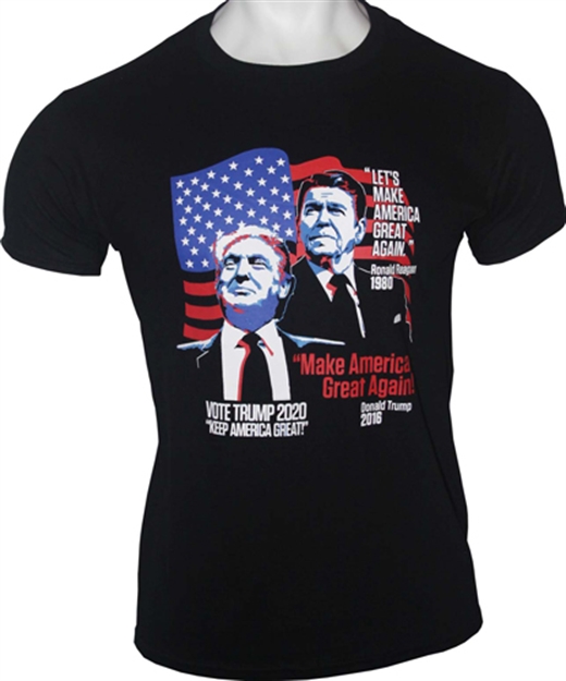 Picture of Trump Men's T-Shirt W/ Reagan Maga Xx-Large Black