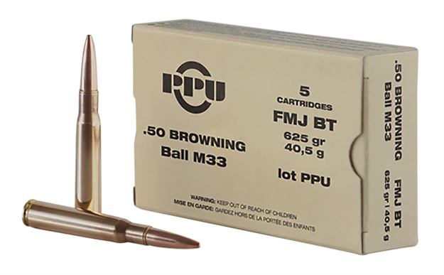 Picture of Tr&Z Ppn50 Mil-Spec  50 Bmg 625 GR Full Metal Jacket Boat Tail (Fmjbt) 5 Bx/ 20 CS