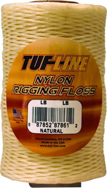 Picture of Tuf-Line Nylon Rigging Floss - Natural 50Lb 1/8Lb Packs 115Yd Plastic Container W/Cutter