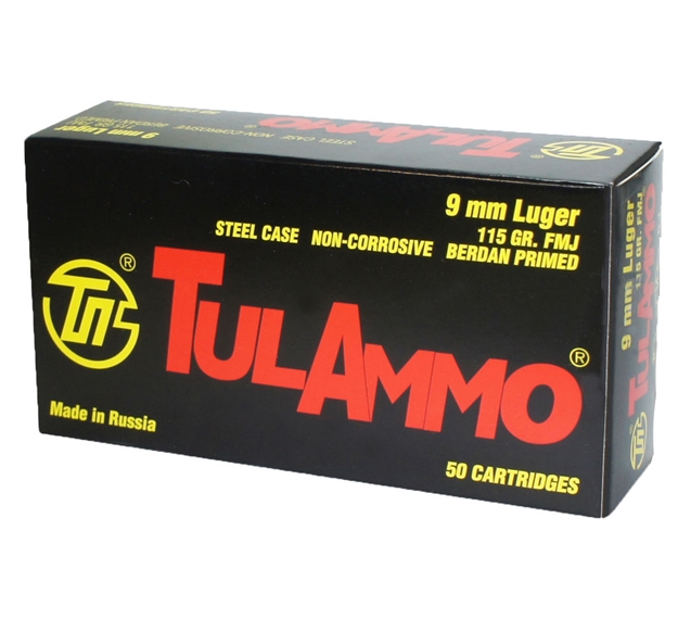 Picture of Tula 9Mm 115Gr Fmj 50/1000 814950011531 -